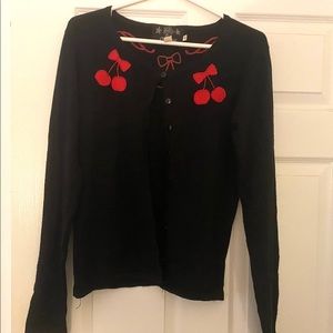 Collectif cherry cardigan